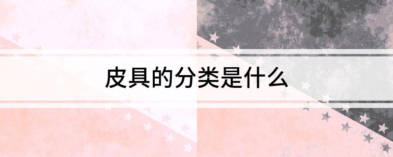 皮具的分类是什么(图1)